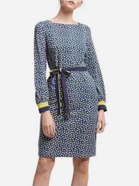 New Boden Fawn Jersey Dress Navy Star Size 6